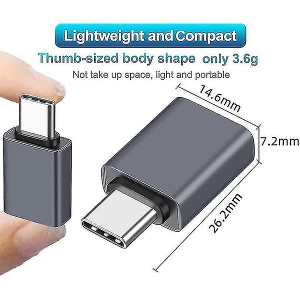 USB C till USB 3.1 OTG-adapter, 10 Gbps USB Typ C hane till USB A hona