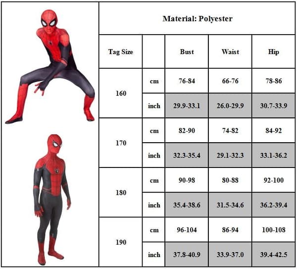 Spiderman Unisex Voksen Halloween Fest Rollespilskostume 190cm-Perfekt 190cm