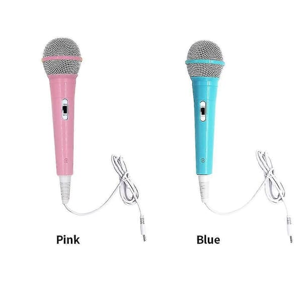 [13]3.5mm Jack ABS School Wired Microphone Gift Easy Use For Kids Singing Machine_Good Stuff Pink