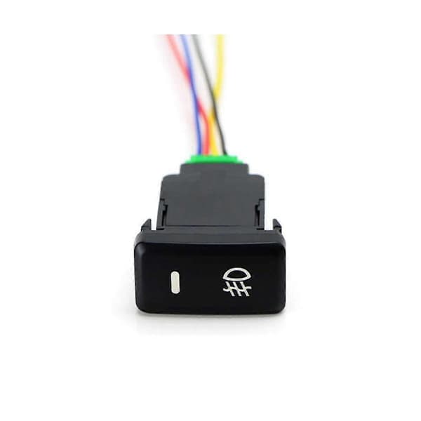 2st Auto Retrofit Switch Vattentät Vippströmbrytare Dimljusströmbrytare Med 4 Linjer För Vitt Ljus