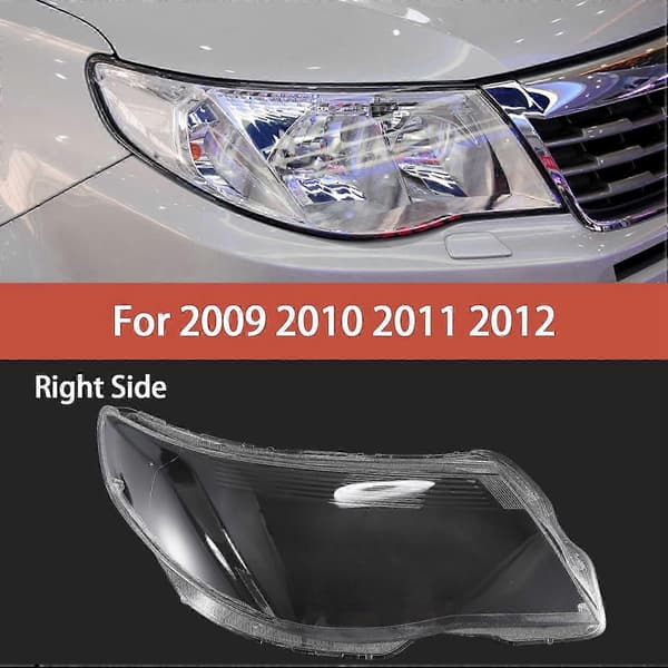 egnet for 2009-2012 billyktglassdeksel lampeskjerm auto lysskall høyre Transparent Left