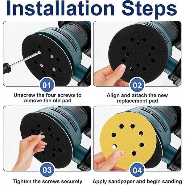 5 inch Backing Pad Sanding Pads for Bosch PEX 300 AE 400 AE 4000 AE Sanding Disc Polisher Grinder Accessories 2 pcs