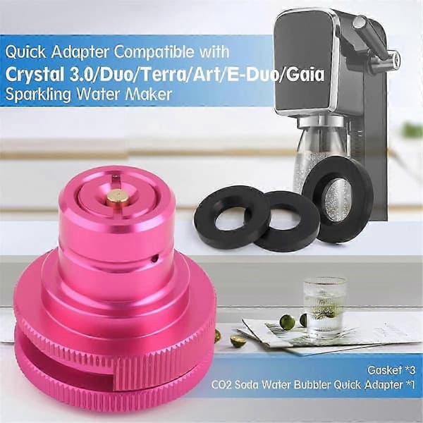 Co2 Hurtigadapter til Sodavandsmaskine til DUO/ART/, Co2 Tankadapter til Sodavandsflaske med TR21-4