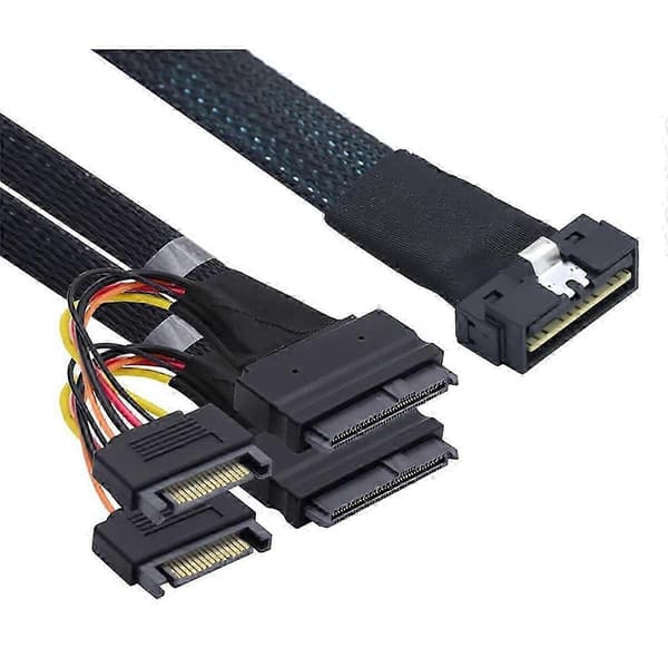 Slimline Lp Lavprofil Sff-8654 8I 74P Til 2X Sff-8639 U.2 Kabel