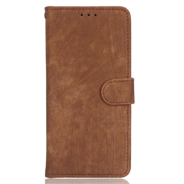 För Xiaomi Redmi Note 12 4g PU-läder Plånboksfodral RFID-blockerande Stativ Telefonfodral med Rem Brown