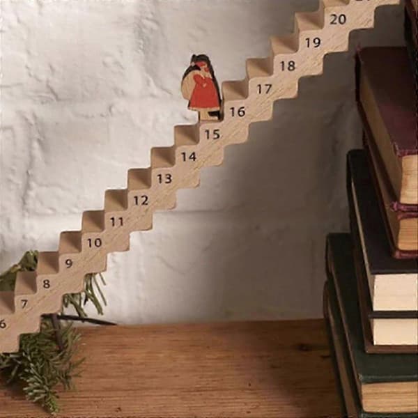 Julkalender i tre for trappeklatring, nedtellingskalender for trapper