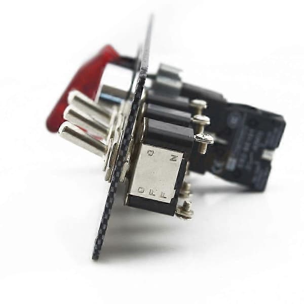 Bil 12V LED Vippebryter Tenningspanel Motorstart Trykknappsett Universelt for 12V Strømhastighet black