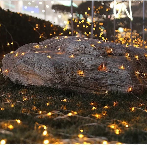 2x2m LED-nätbelysning med 204 LED-lampor, julnät med kontrollbox