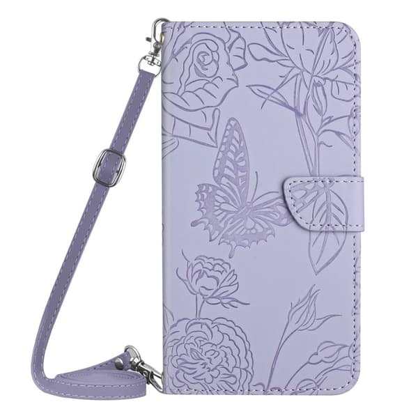 Samsung Galaxy S26 Pro Etui med blomstret kunstlæder - Lilla