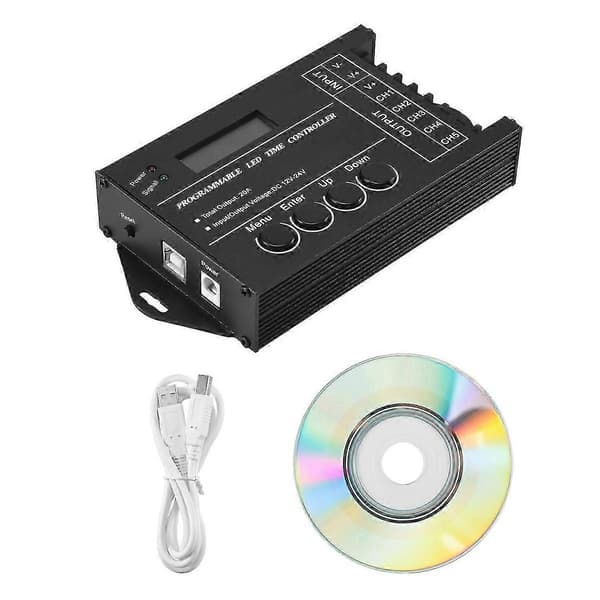 TC420 Tids-programmerbar RGB LED-controller DC12V-24V 5-kanals LED-timing-dæmper
