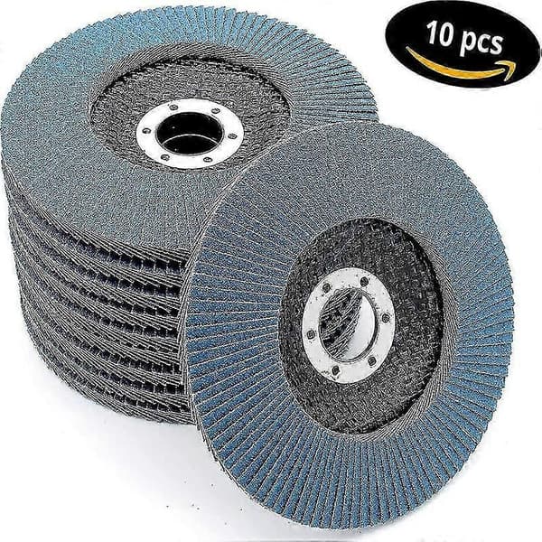 10 stk. slibeskiver i rustfrit stål 125 mm korn 80