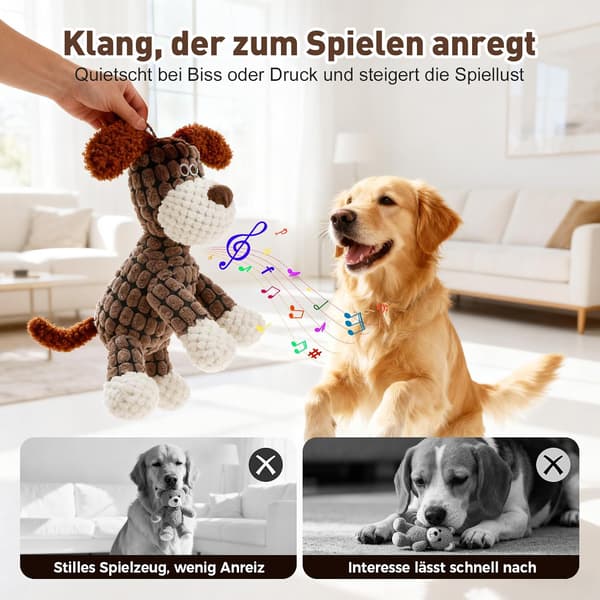 [13]1/2-Pack Dog Toy - Durable, Squeaky & Soft Toy for Chewing and Play for All Dog Sizes Green