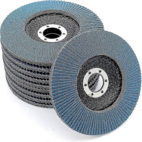 10 stk. slibeskiver i rustfrit stål 125 mm korn 80