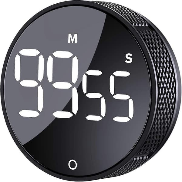 Kjøkkentimer Stor LED Magnetisk Digital Nedtelling Opptelling Timer Visuell Enkel for Barn Eldre Lærere og for Klasserom Lekser Matlaging Trening