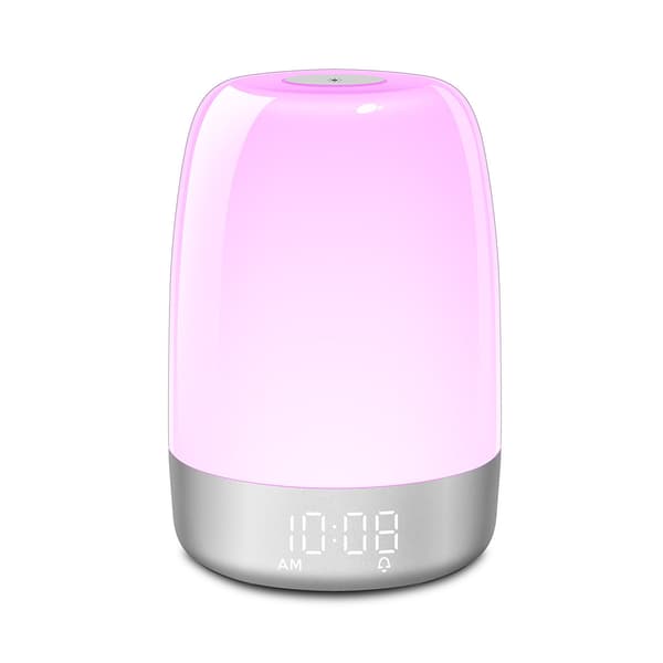 Sunrise Alarm Clock, Wake-up Light, 3 Modes Dimmable Modern Small Digital Bedside Lamp For Deep Sleep