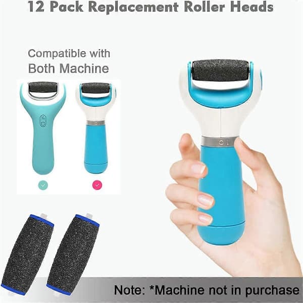 12-pack extra grov ersättningsrulle för Pedi Black  Blue