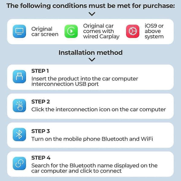 2025 Uusin langaton CarPlay-sovitin iPhone Androidille, 2025 päivitetty Mini USB