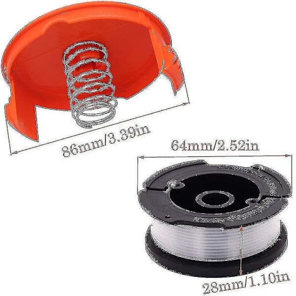 Black+decker A6481 Spole + 6-pakning line kompatibel med Reflex Strimmer