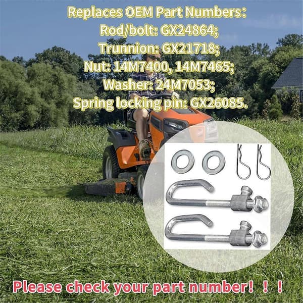 GX24864 GX21718 Däcklyft Hängstång Kit för John Deere, Set med 2