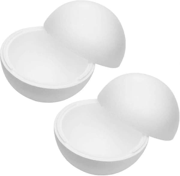 Hule halve kuler 2 stk hvite skumkuler runde kuler hule skumkuler polystyrenkuler modelleringsskumkuler for DIY jul