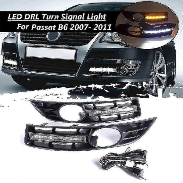 Støtfanger Tåkegrill Griller + Drl Led For B6 2007-2011 Vanntett
