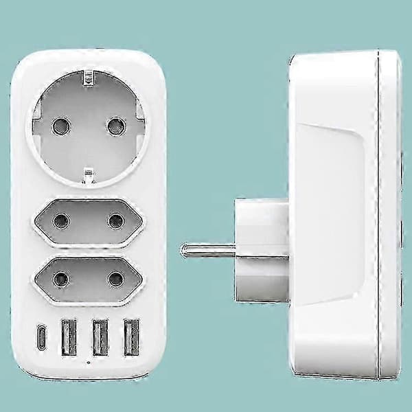 Kolminkertainen pistokesovitin 7 in 1
