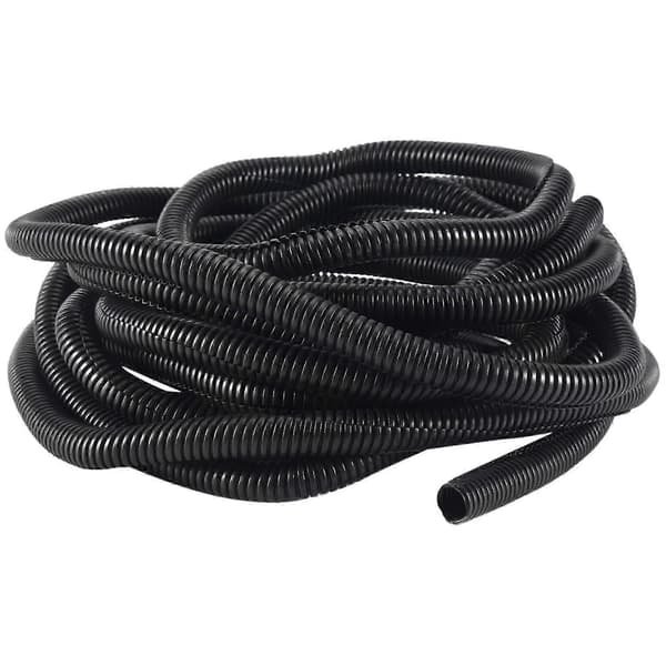 [13]20 Ft Split Wire Conduit Polyethylene Tubing Sort Farve Ærme Rør 10mm Indvendig Diameter