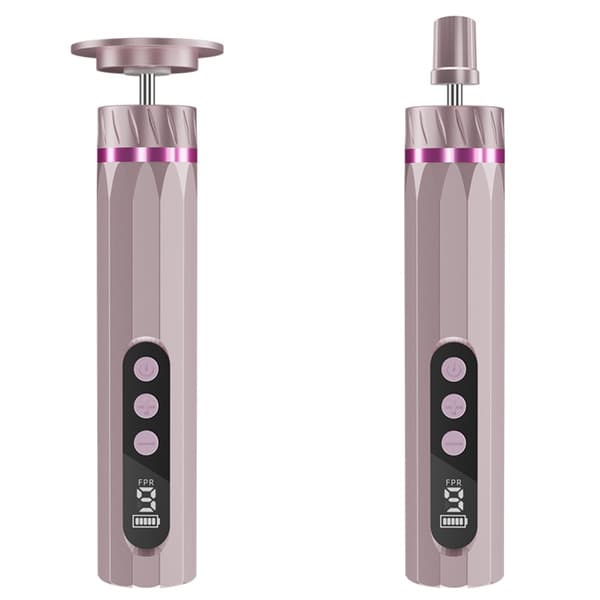 Electric Foot File for Calluses Compatible with Salon Equipment 9-Speed Rechargeable Pedicure Device with LED Display Forward/Reverse Replaceable Sanding Discs Pink 305