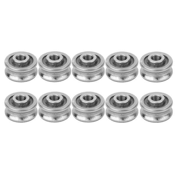 10 stk. SG15 U-rilleleje 5x17x8mm rustfrit stål enkelt række