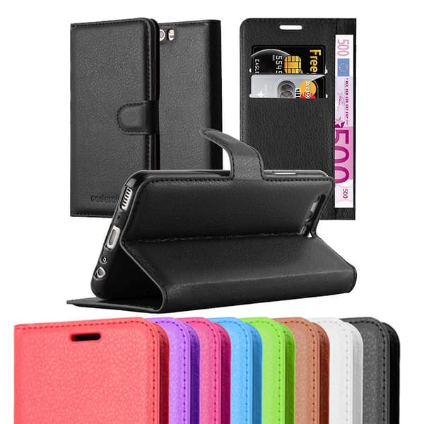 Huawei P10 mobiltelefonfodral - med kortfack och stativfunktion Arctic white P10