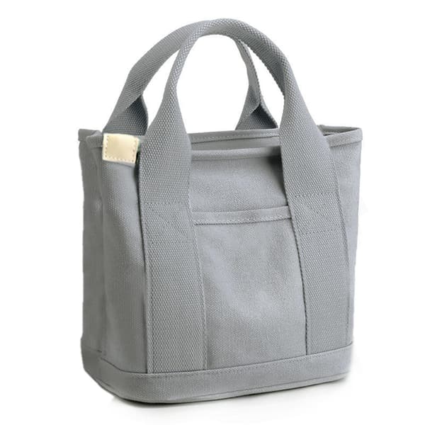 Women's Canvas Bag, Canvas Handbag with Multiple Inner Pockets and Zipper [DB] Gray