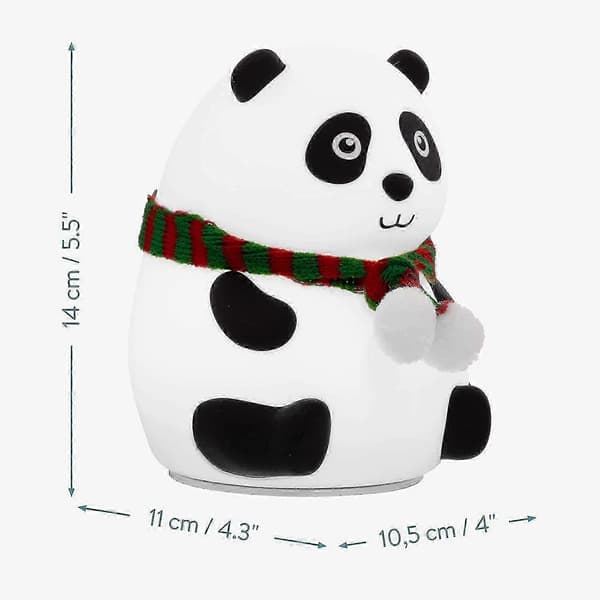 LED-natlampe til børn - Pingvin-natlampe til børn - Silikone-natlampe med farveskift og lysdæmper Panda