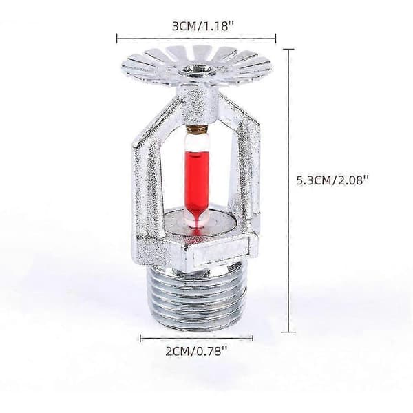 1set/10st Brandsläckarhuvud - Kopparkrom, 1/2\" NPT 155(68C) Pendelspray, K80 Snabbrespons Automatisk Silver