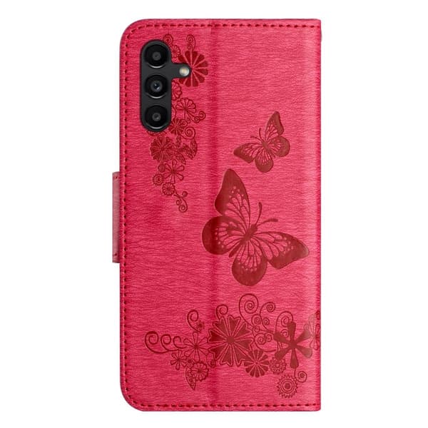 Samsung Galaxy A35 5G Deksel Sammenleggbart Stativ PU-skinn - Rød