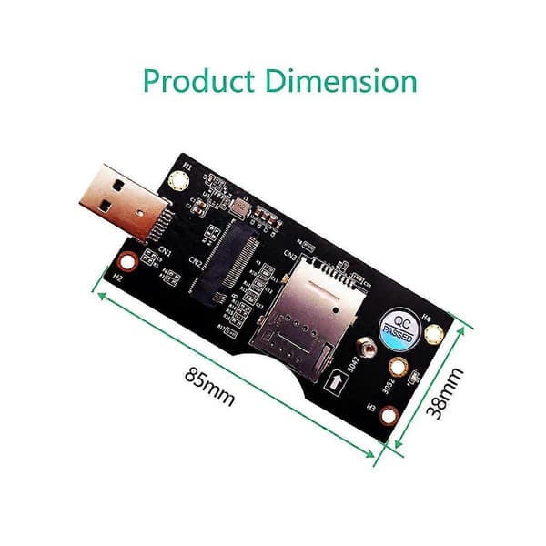 NGFF-modul til SIM med USB 3.0 3G/4G/5G-modul til USB 3.0 med SIM-kortspor bærbar adapterkort Green