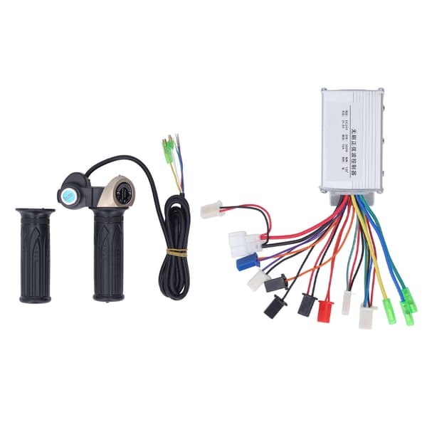 24V 350W Brushless Motor Controller with Twist Throttle and Lock Key for Electric Bikes