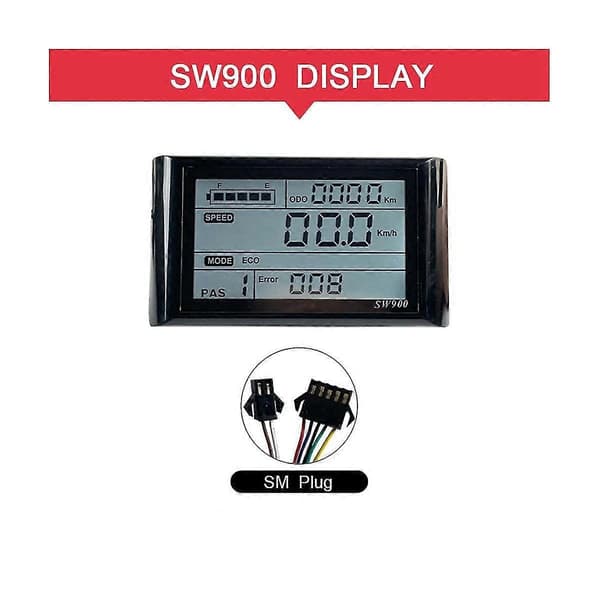 24v 36v 48v 500w 750w Tre-mode 9 Rør Børsteløs 26a Controller Gasbremsesæt Med Led Sw900
