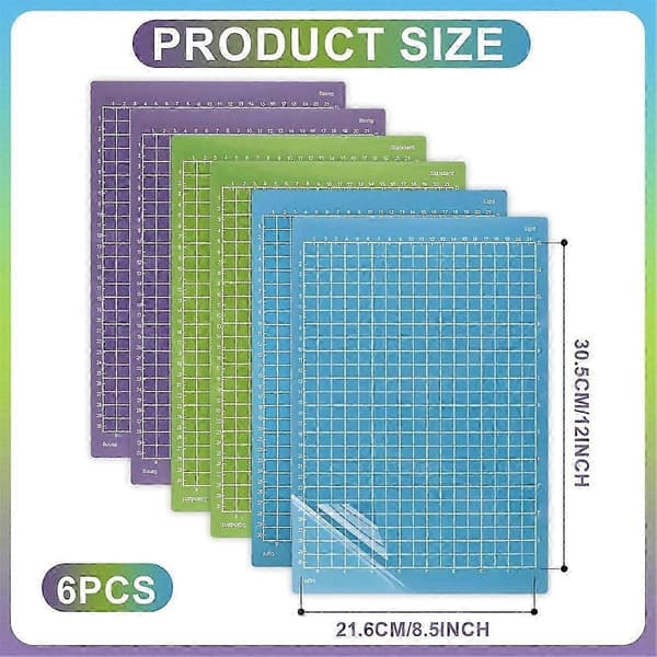 6 Pcs 8.5x12 inch Cutting Mat Compatible with Cricut Joy Xtra (StandardGrip, LightGrip, StrongGrip), Reusable Cutting Mat