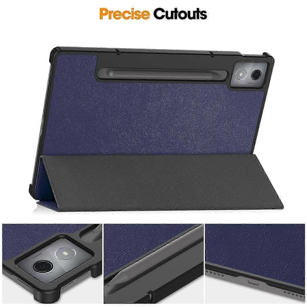 Till Lenovo Idea Tab Pro Fodral Anti-Drop Läder Stativ Surfplattefodral - Grå Multicolor Dark Blue