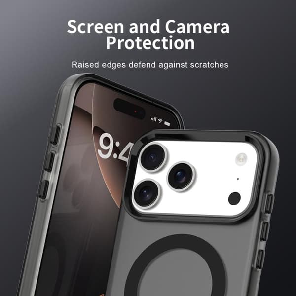 iPhone 17 Pro Max Cover - Candy Magsafe PC Hybrid TPU Svart
