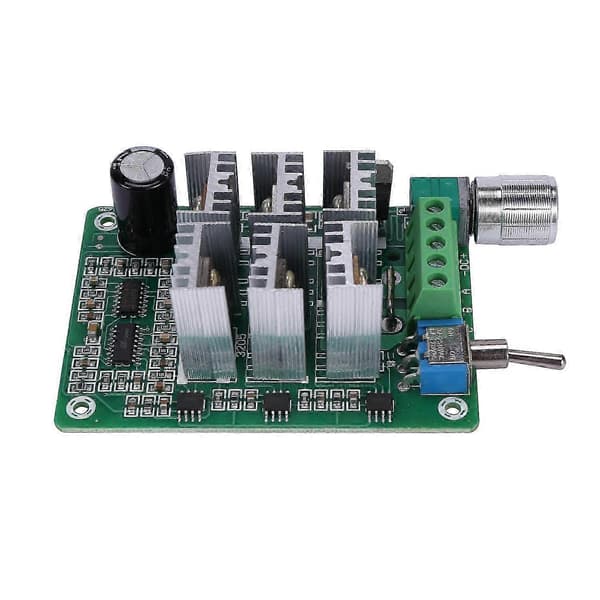 BLDC Trefase Sensorløs Børsteløs Motor Hastighetskontroller Viftedrift DC 5-36V silver green