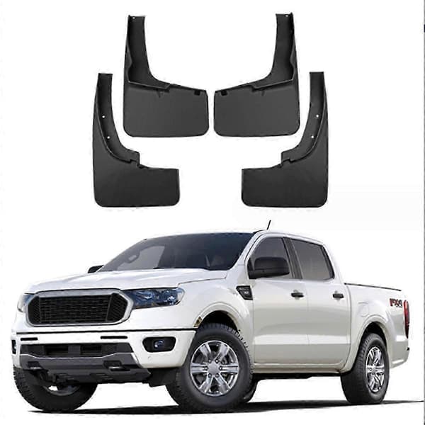 For Ranger 2019-2023 Bilskvettlapper Sprutbeskytter Skjerm Mudflaps Eksternt Deksel Black