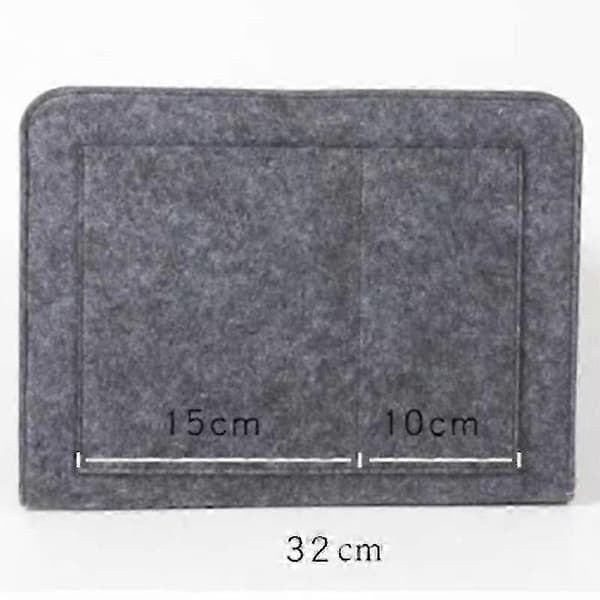 Nattbordsoppbevaringsveske med sofafjernkontrolltelefonholder for soverom Light Grey