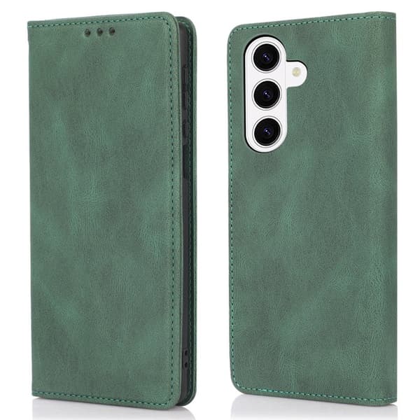 Pungcover til Samsung Galaxy S26 Plus Magnetisk Kunstlæder - Grøn