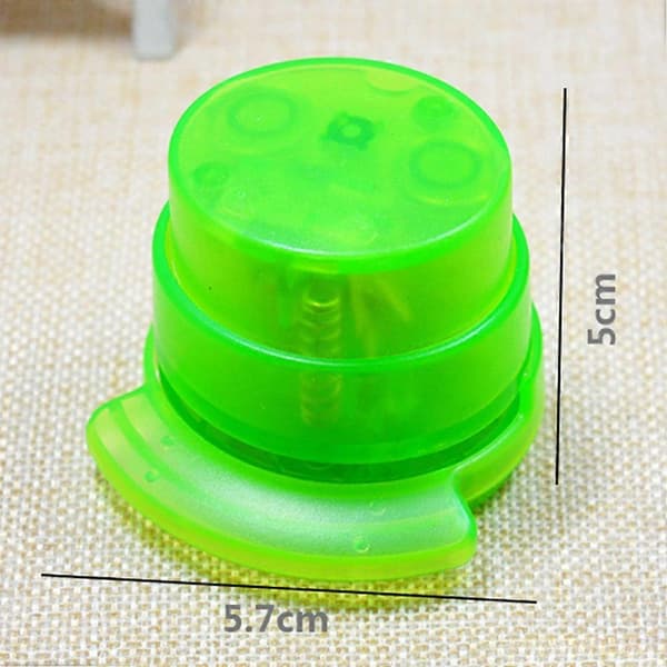Stiftefri stiftemaskin ministil for papirbinding 6 stk. assorterte farger plast