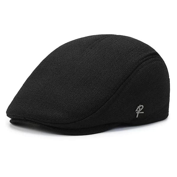 Stylish flat cap in modern design - Multiple colors / sizes Black M M Black