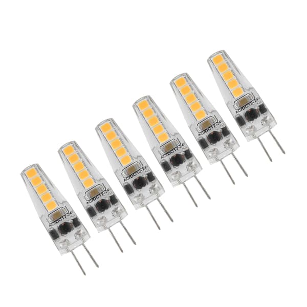 10-pack G4 LED Dimmable Bulbs 2W Bi-pin Base Warm White 3000K Compatible with Chandelier, Ceiling Light, Table Lamp AC 12-24V