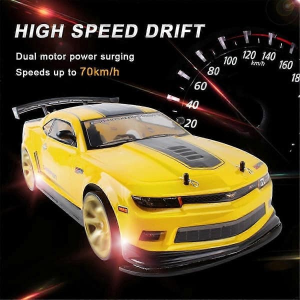 1:10 70Km/H 2.4G RC Drift Racing Car 4WD kahdella akulla