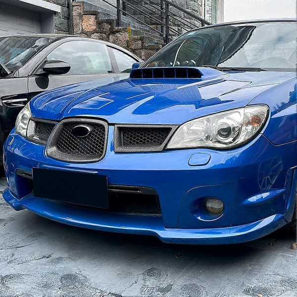 Bilgrill Frontpanser Grill Racing Støtfanger Grill Utvendig Tilbehør til Subaru Impreza WRX STI 2006-2007, A Carbon fiber pattern