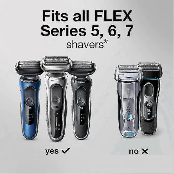 Erstatningshode EasyClick for Braun Series 5, 6, 7 elektrisk barbermaskin 5035s, 5049cs, 6040cs, 6072cc, 6090cc, 7025s, 7027cs, 7089cc